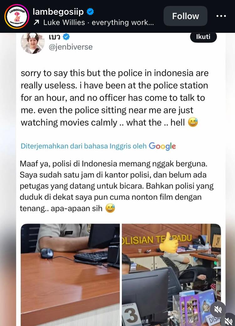 WN Thailand kecewa pelayanan polisi
